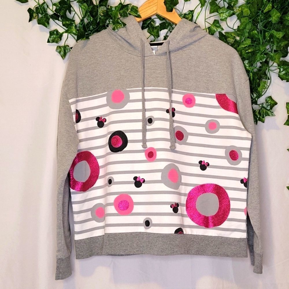 Disney. Cropped Hoodie Sweatshirt. Size Large. EUC